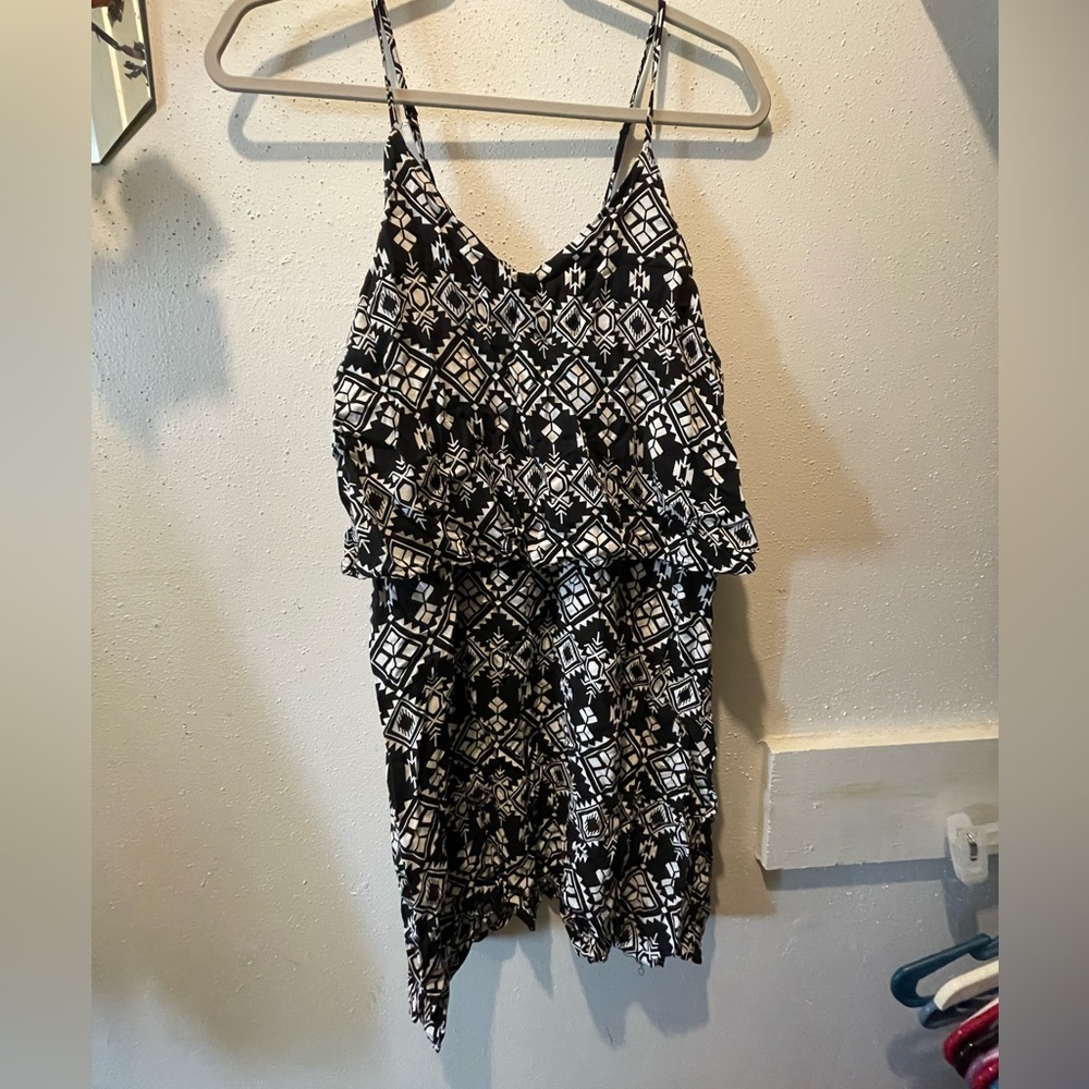 Black and white pattern extra large West Loop women’s lightweight dress